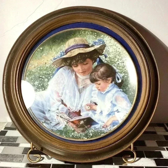 Once Upon A Time Collector Plate Sandra Kuck Mothers Day 1985 Reco Signed - Picture 1 of 5